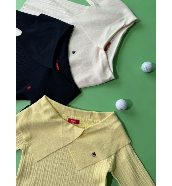 LAGUNAMOON「【POLO BCSコラボ】アシメカラーネックリブニットプルオーバー」|ニット・セーター|