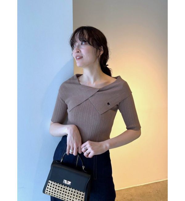 LAGUNAMOON「【POLO BCSコラボ】アシメカラーネックリブニットプルオーバー」|ニット・セーター|