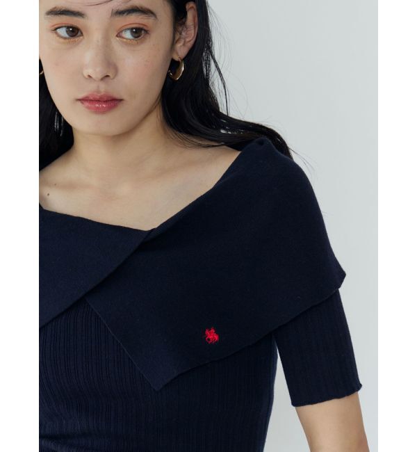 LAGUNAMOON「【POLO BCSコラボ】アシメカラーネックリブニットプルオーバー」|ニット・セーター|