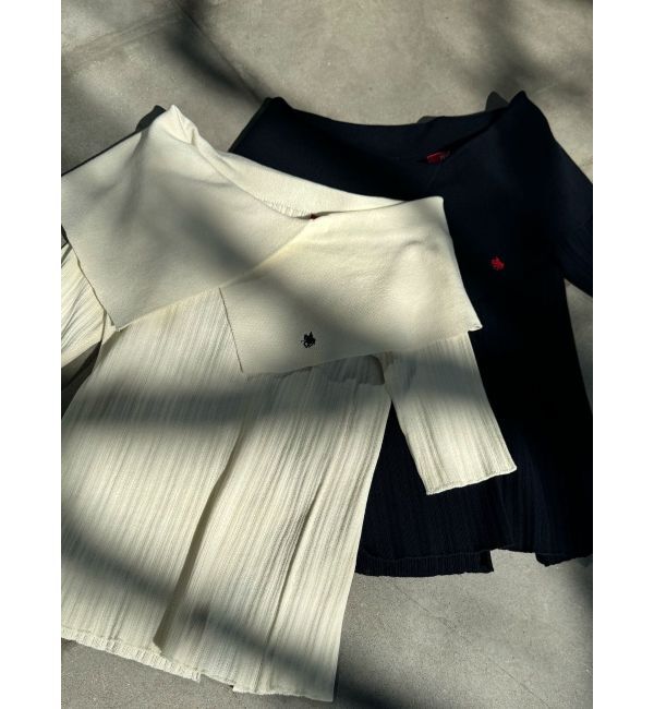 LAGUNAMOON「【POLO BCSコラボ】アシメカラーネックリブニットプルオーバー」|ニット・セーター|