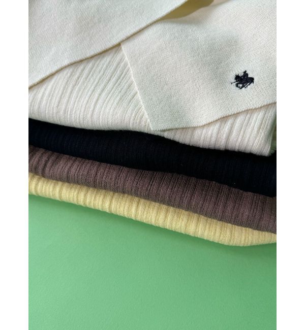 LAGUNAMOON「【POLO BCSコラボ】アシメカラーネックリブニットプルオーバー」|ニット・セーター|