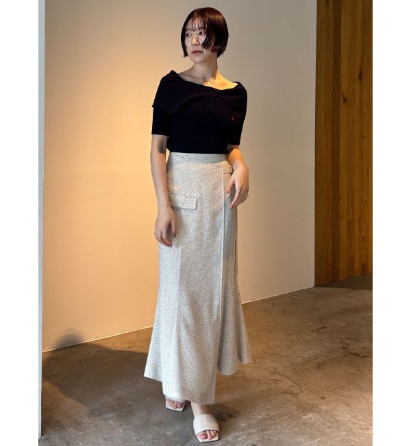 LAGUNAMOON「【POLO BCSコラボ】アシメカラーネックリブニットプルオーバー」|ニット・セーター|