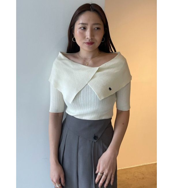 LAGUNAMOON「【POLO BCSコラボ】アシメカラーネックリブニットプルオーバー」|ニット・セーター|