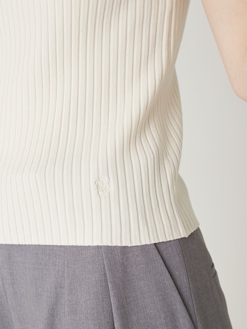 FRAY I.D「シルクブレンドハイネックノースリリブニット／ウォッシャブル」|ニット・セーター|