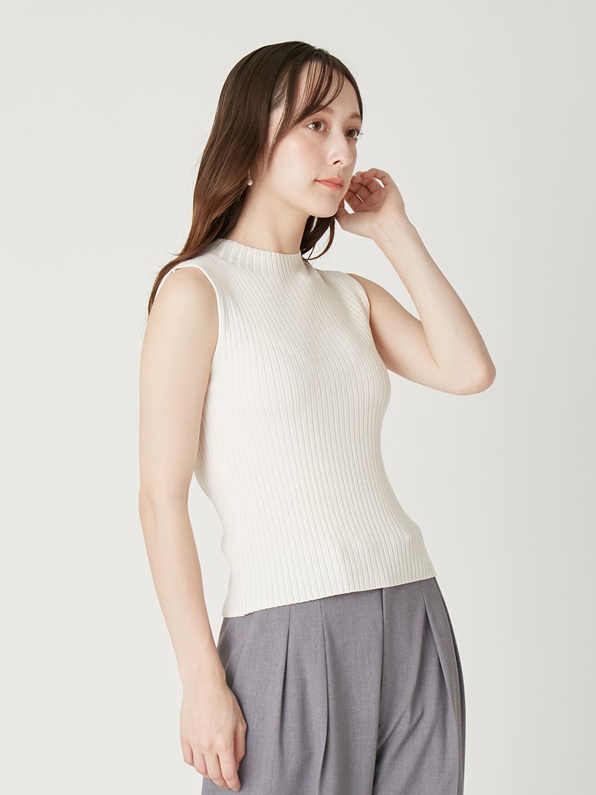 FRAY I.D「シルクブレンドハイネックノースリリブニット／ウォッシャブル」|ニット・セーター|