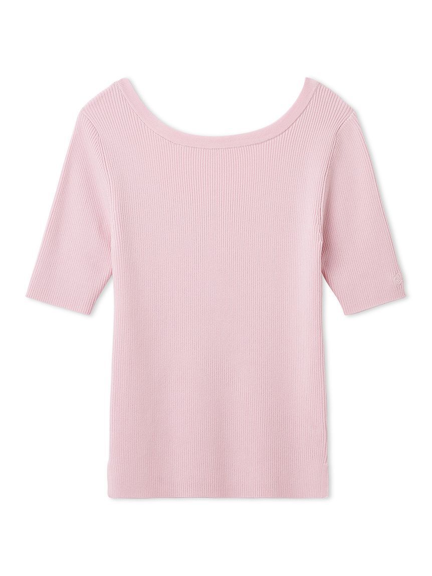 FRAY I.D「シルクブレンド前後2way半袖リブニット／ウォッシャブル」|ニット・セーター|PNK
