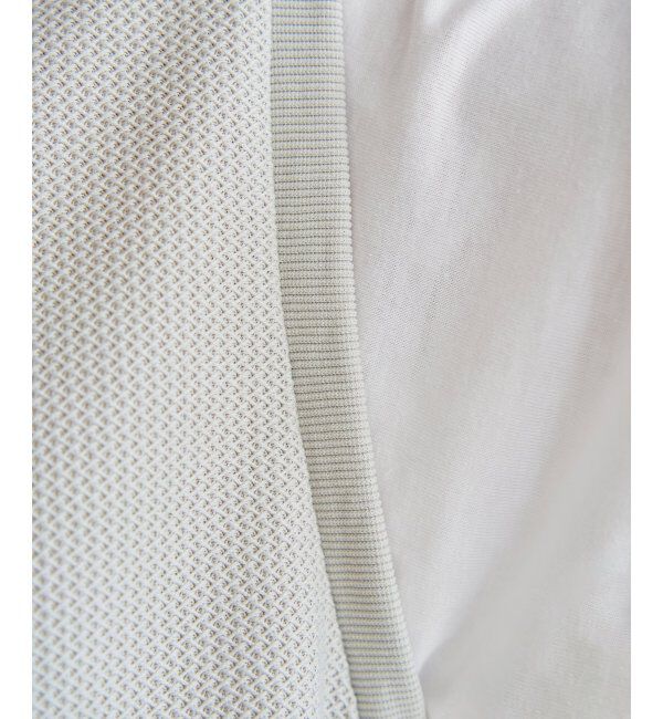 ikka「【接触冷感／吸水速乾】ヘリンボンキーネックフェイクベストTシャツ【親子おそろい】」|Tシャツ・カットソー|