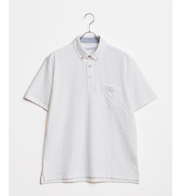 IKKA LOUNGE「リンクスジャカード市松ポロシャツ」|Tシャツ・カットソー|