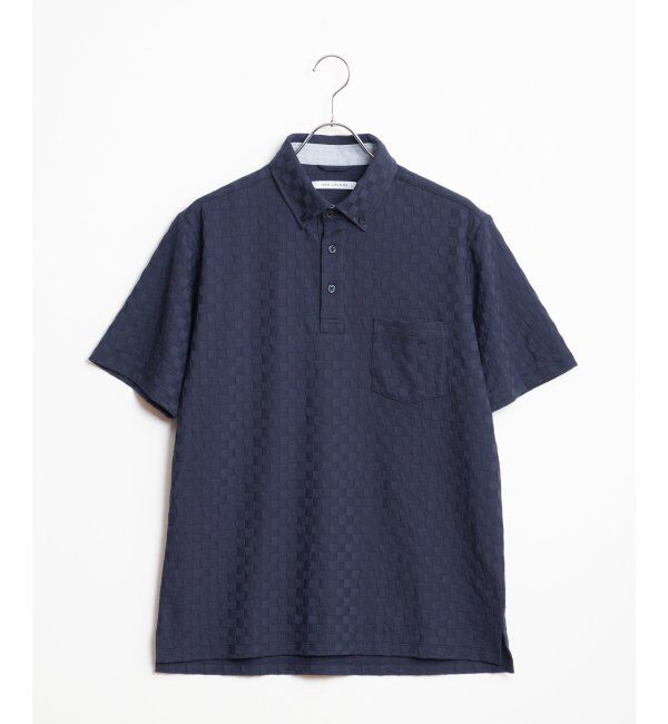 IKKA LOUNGE「リンクスジャカード市松ポロシャツ」|Tシャツ・カットソー|