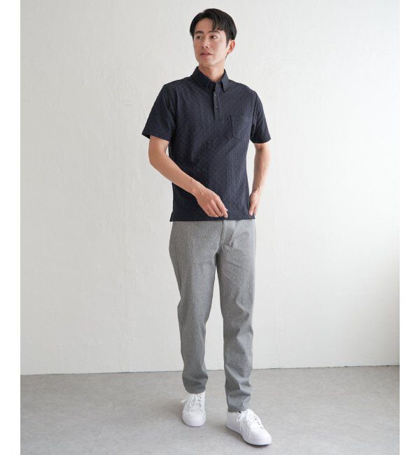 IKKA LOUNGE「リンクスジャカード市松ポロシャツ」|Tシャツ・カットソー|