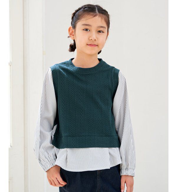 ikka kids「ＬＫケーブルガラレイヤードＰＯ」|Tシャツ・カットソー|