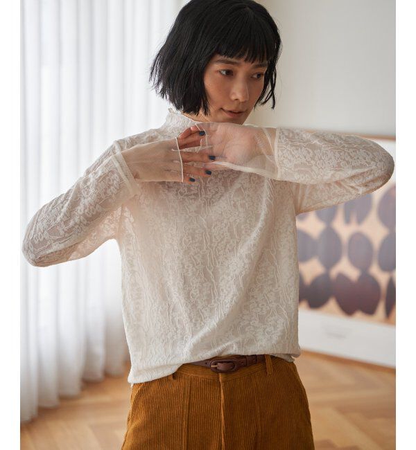 Lbc with Life「ジャカード切り替えシアーロンT」|Tシャツ・カットソー|