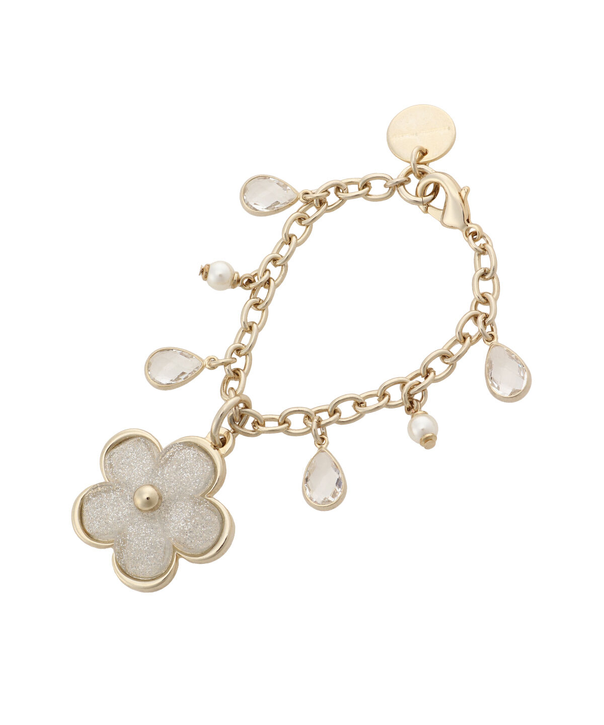 Samantha Thavasa「クリアラメフラワーバッグチャーム」|チャーム・キーホルダー|クリア