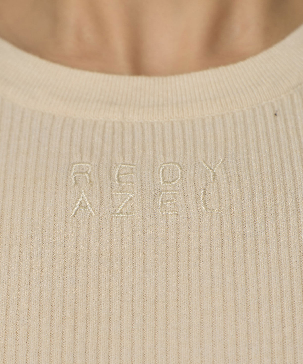 REDYAZEL「パワショルロゴリブニットトップス」|ニット・セーター|