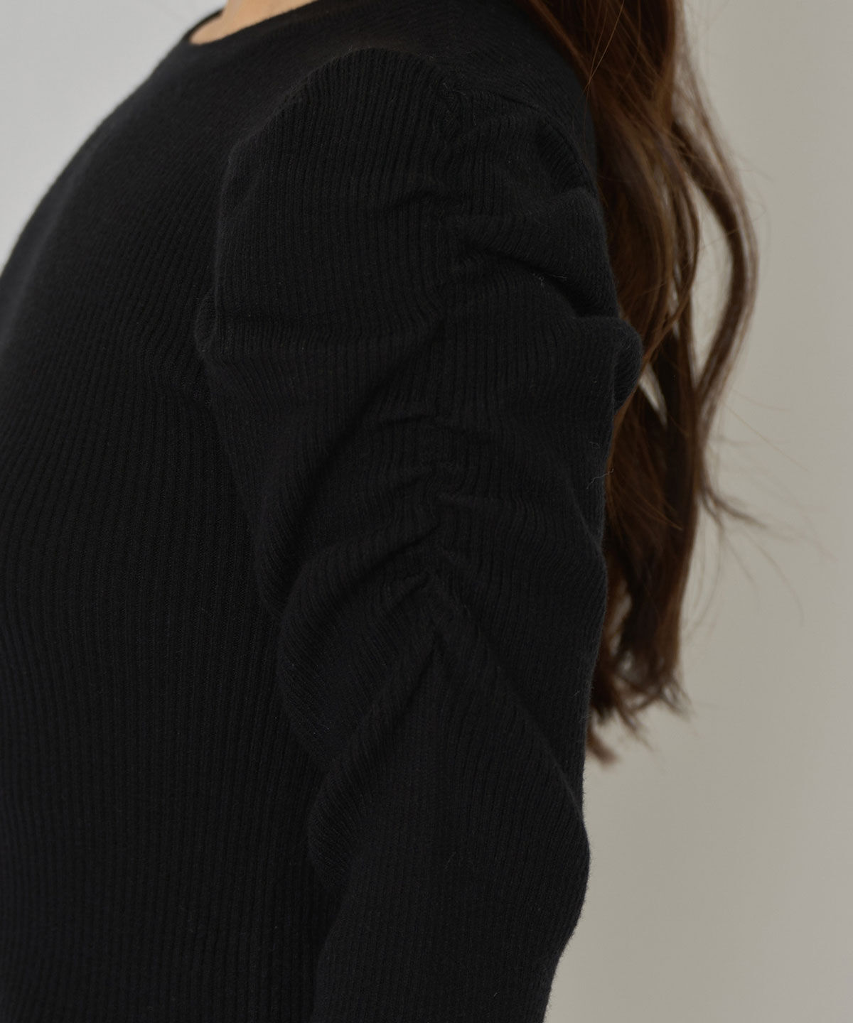 REDYAZEL「パワショルロゴリブニットトップス」|ニット・セーター|