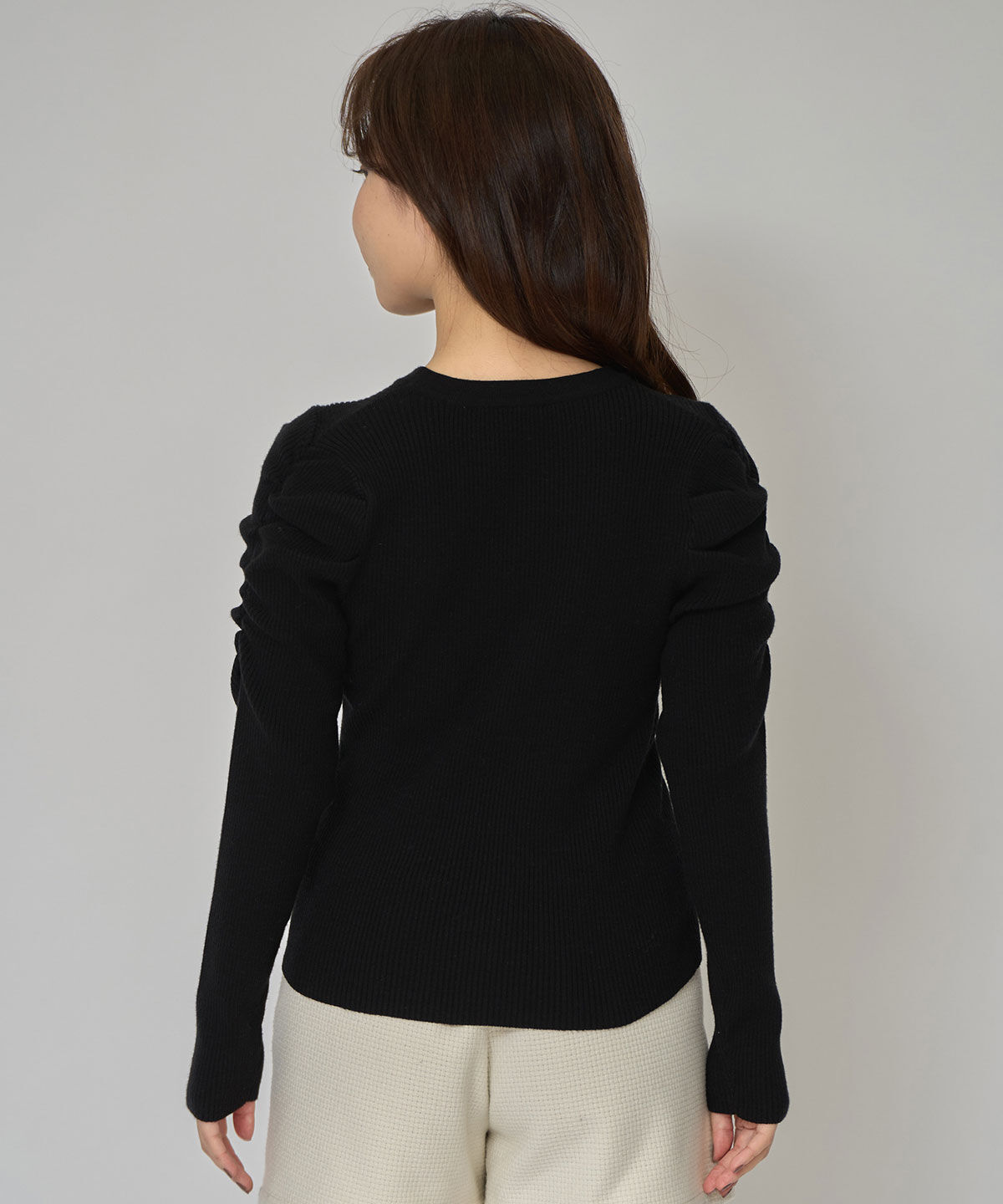 REDYAZEL「パワショルロゴリブニットトップス」|ニット・セーター|