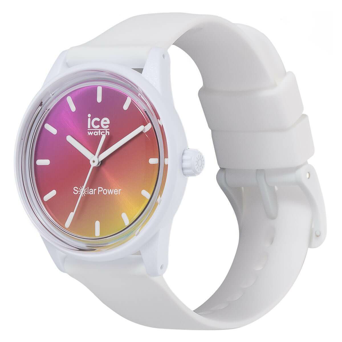 ICE-WATCH「〈ICE-WATCH(ｱｲｽｳｫｯﾁ)〉ICE solar power - ｻﾝｾｯﾄｶﾙﾌｫﾙﾆｱ - スモール」|腕時計|