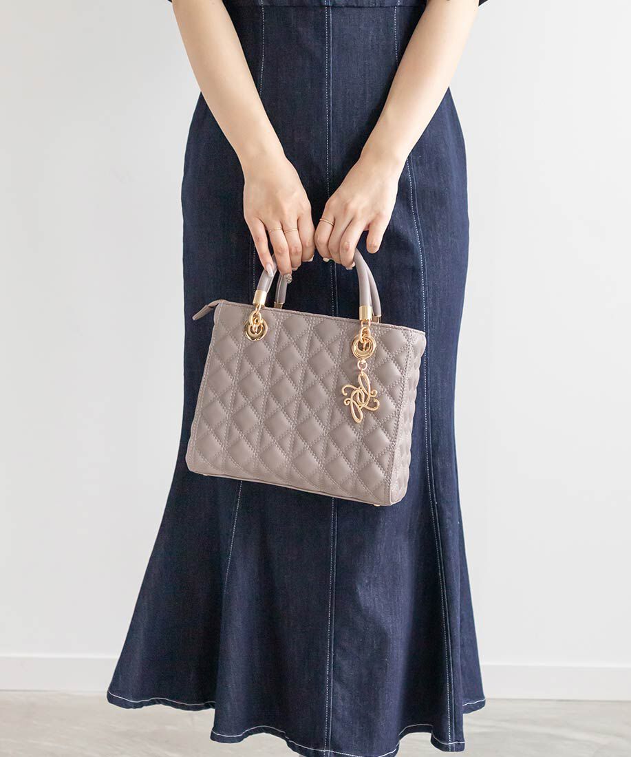  「2WAYキルティングミディバッグ」|ハンドバッグ|