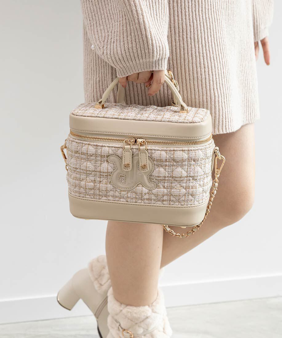  「2WAY モノグラムロゴキルティングバニティバッグ」|ハンドバッグ|