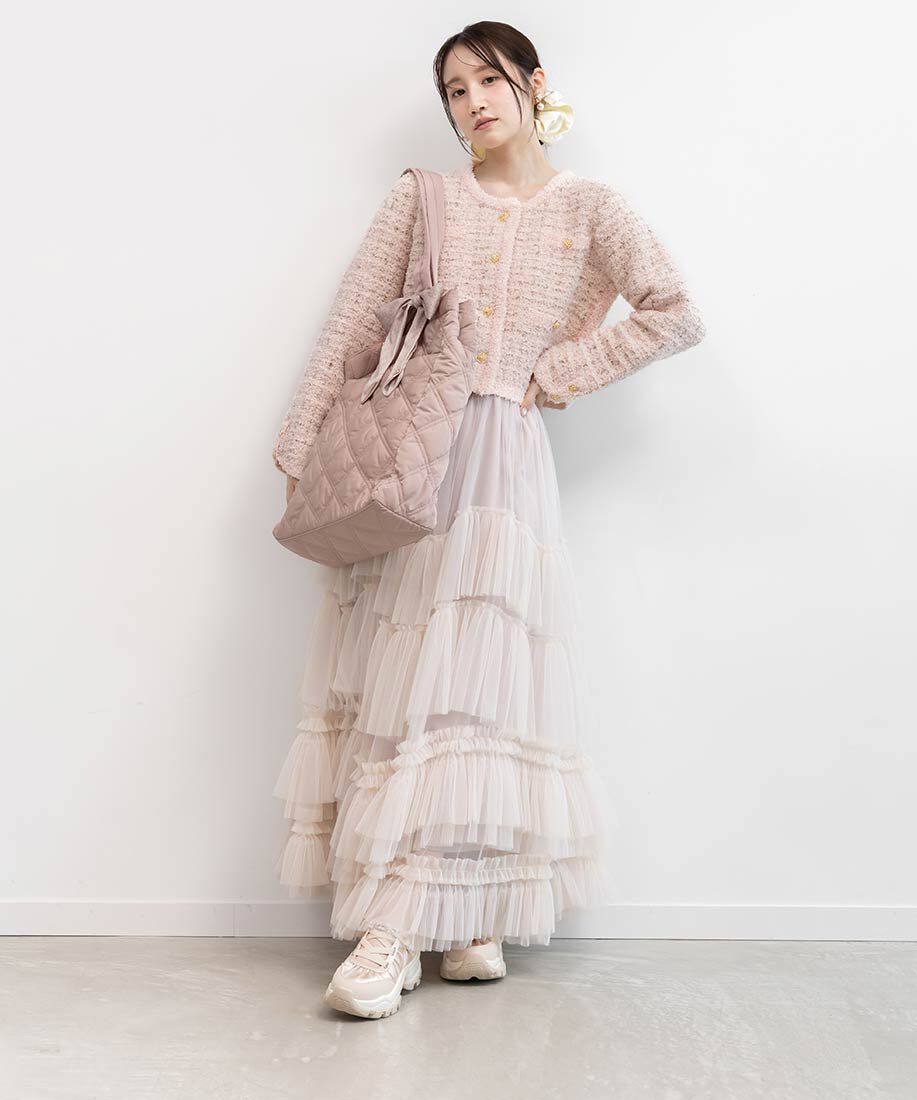  「【A4対応】2WAY リボンキルティングトートバッグ」|トートバッグ|