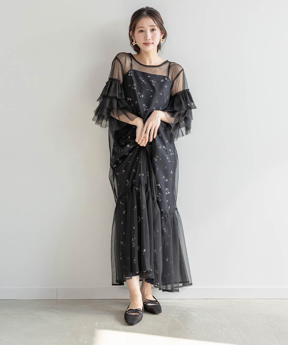  「ダブルリボンメッシュフラットパンプス」|パンプス|