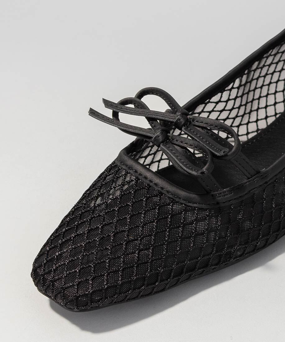  「ダブルリボンメッシュフラットパンプス」|パンプス|