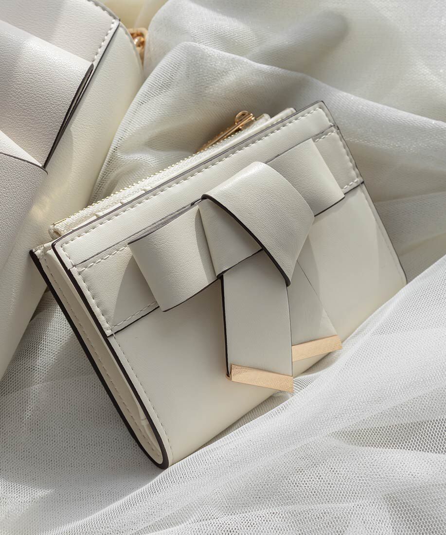  「リボンベルトミニウォレット」|財布|アイボリー