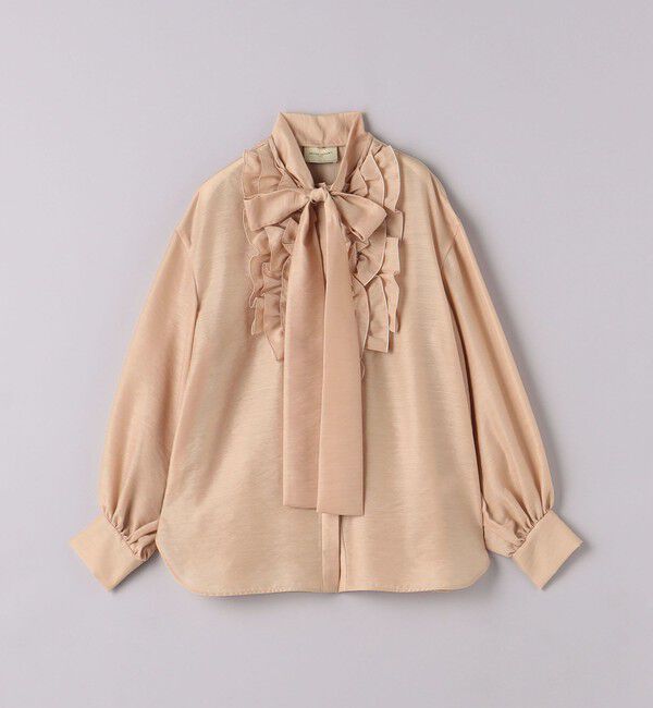 UNITED ARROWS「オーガンジー フリル＆ボウタイ ブラウス」|シャツ・ブラウス|