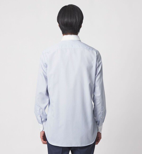 UNITED ARROWS「イージーケア AG グレンプレイド セミワイド クレリックカラーシャツ 抗菌防臭」|シャツ・ブラウス|