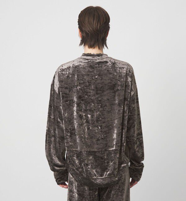 ASTRAET「＜ASTRAET＞ベロア スソジップ クルーネックカットソー」|Tシャツ・カットソー|