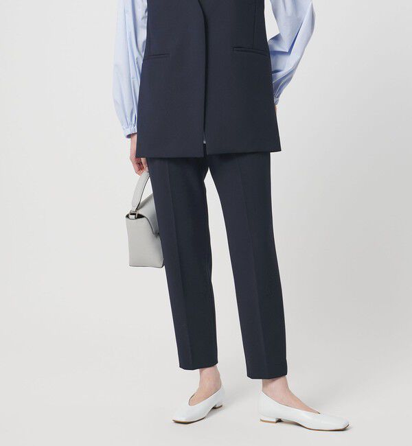 UNITED ARROWS「ダブルクロス スリムパンツ ‐ストレッチ ウォッシャブル‐」|スラックス|