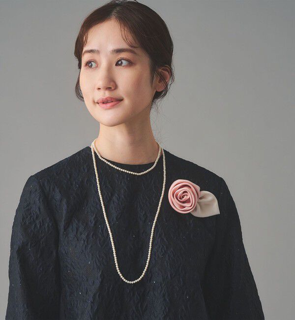 UNITED ARROWS「サテン ローズ コサージュ」|ブローチ・コサージュ|