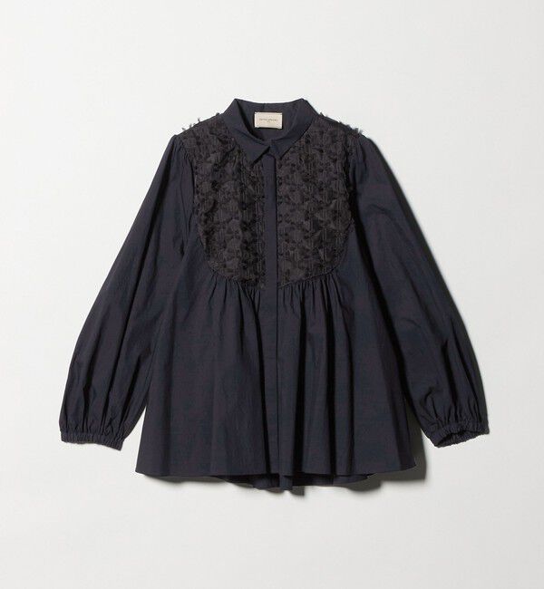 UNITED ARROWS「コンビ ギャザー ブラウス」|シャツ・ブラウス|