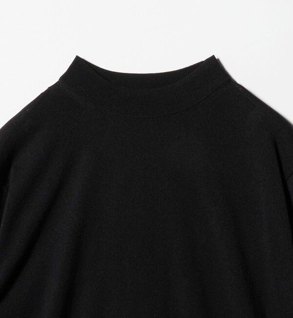 UNITED ARROWS「ショートスリーブ モックネック ニット UA COZY ウォッシャブル 抗菌防臭」|ニット・セーター|