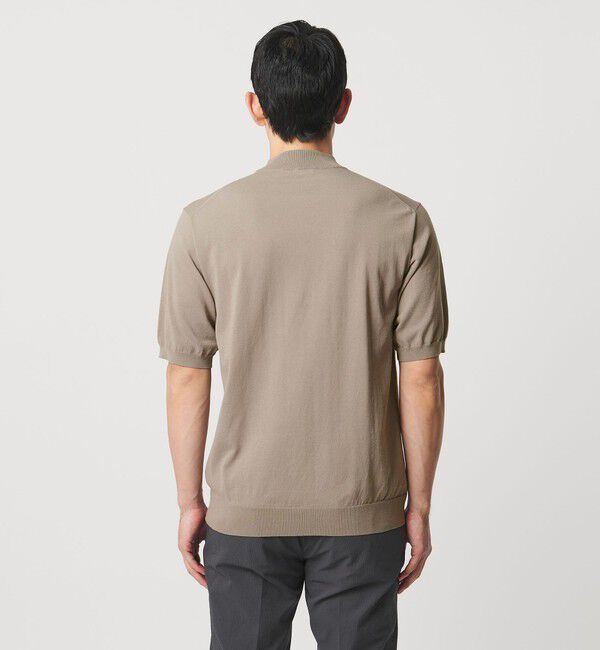 UNITED ARROWS「ショートスリーブ モックネック ニット UA COZY ウォッシャブル 抗菌防臭」|ニット・セーター|