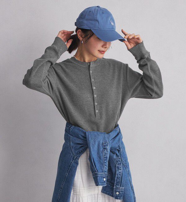 UNITED ARROWS green label relaxing「＜at ease＞ヘンリーネック ワッフル プルオーバー カットソー」|Tシャツ・カットソー|