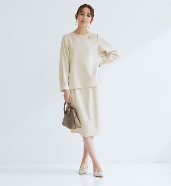 UNITED ARROWS green label relaxing「［size SHORTあり］パウドレ プリーツ ブラウス ウォッシャブル ストレッチ」|シャツ・ブラウス|