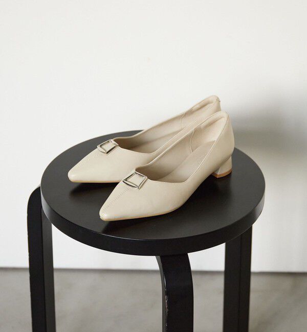 UNITED ARROWS green label relaxing「ポインテッド バックル パンプス 晴雨兼用 撥水」|パンプス|
