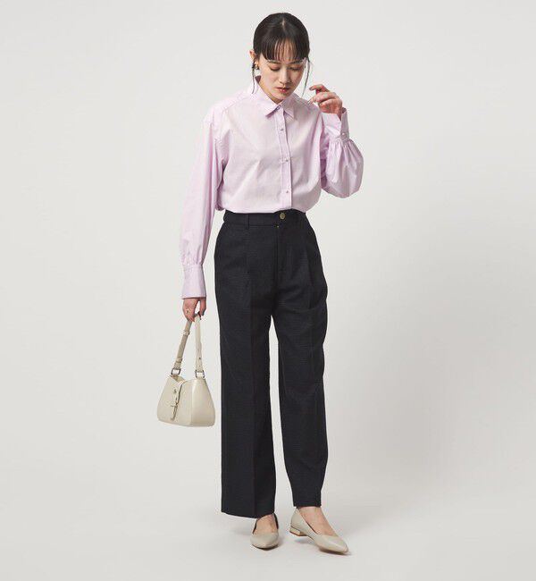 UNITED ARROWS green label relaxing「フェイクパールボタン シャツ」|シャツ・ブラウス|