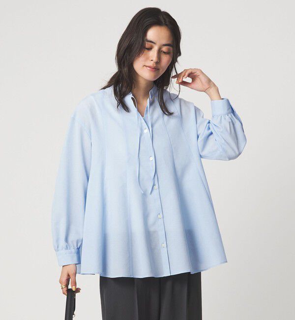 UNITED ARROWS green label relaxing「［size SHORTあり］ミルフィーユ フレア ブラウス」|シャツ・ブラウス|LT.BLUE