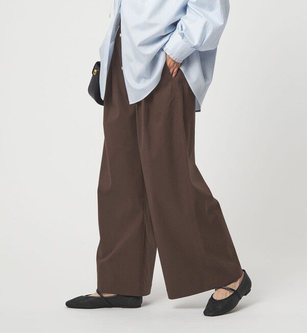 UNITED ARROWS green label relaxing「［size SHORT/TALLあり］オルマイ LI/MIX ワイド パンツ」|その他|MD.BROWN