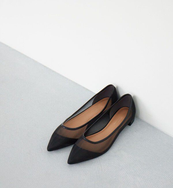 UNITED ARROWS green label relaxing「ポインテッド チュール フラットシューズ」|パンプス|