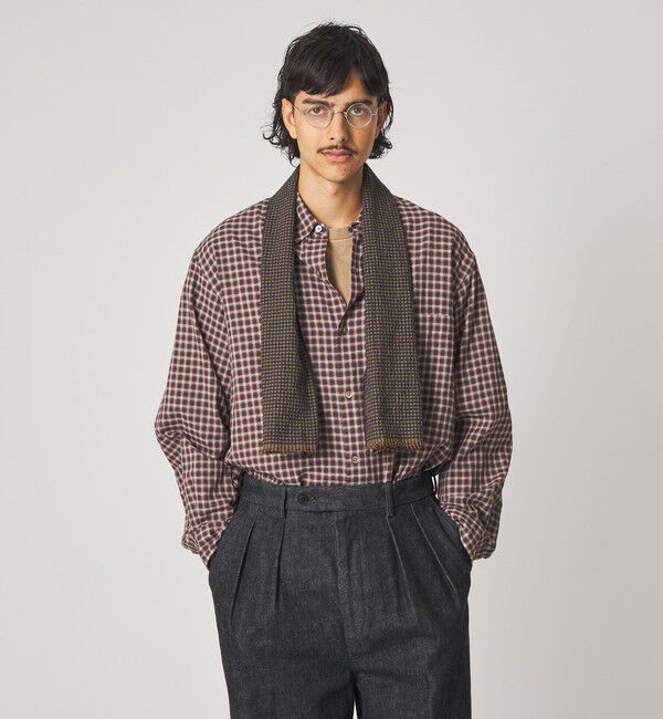 STEVEN ALAN「＜Steven Alan＞ オーガニックコットン ドビー チェック レギュラーカラー シャツ LOOSE」|シャツ・ブラウス|
