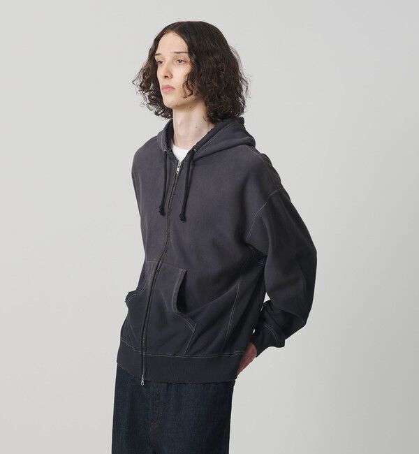 MONKEY TIME「サンフェード フレンチテリー フルジップ フーディー」|カーディガン|