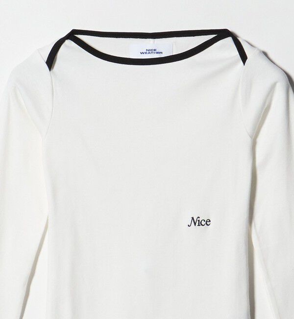 NICE WEATHER「＜NICE WEATHER＞ロゴ フィット ロングスリーブ Tシャツ」|Tシャツ・カットソー|