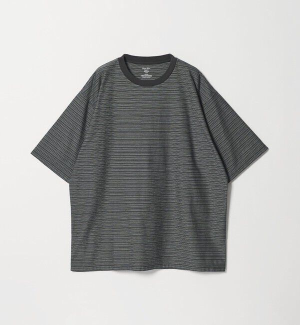 STEVEN ALAN「＜Steven Alan＞ オーガニックコットン マルチボーダー ショートスリーブ Tシャツ」|Tシャツ・カットソー|BLACK