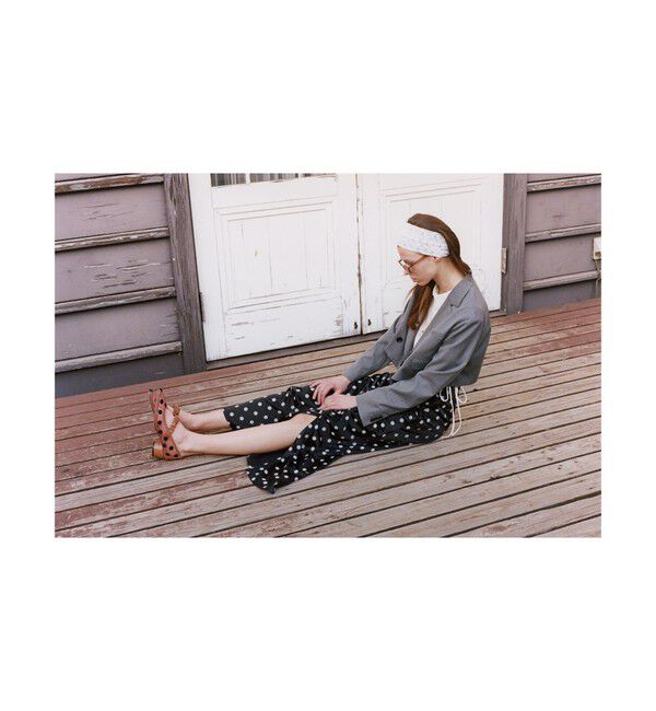 Ray BEAMS 「ドット サテン フリル スカート」|スカート|