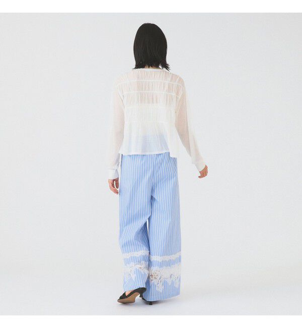 Ray BEAMS 「シアーシャーリング クルーネック カーディガン」|ニット・セーター|