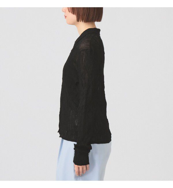 Ray BEAMS 「シアー リブ ニット ポロ カーディガン」|ニット・セーター|