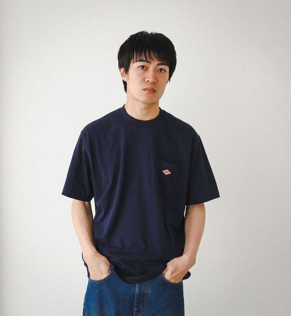 BEAMS「DANTON / POCKET T-shirt」|Tシャツ・カットソー|NAVY